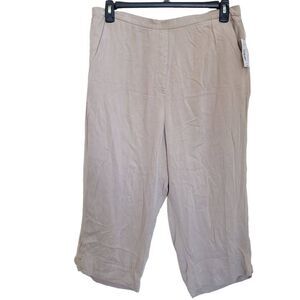 East 5th Woman Sz PXL Oxford Tan Pull On Stretch Crop Pants